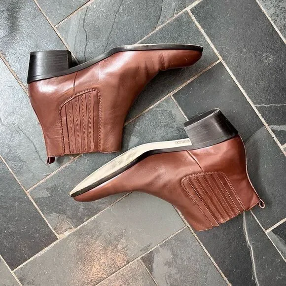 J Crew leather brown booties - Picture 6 of 8